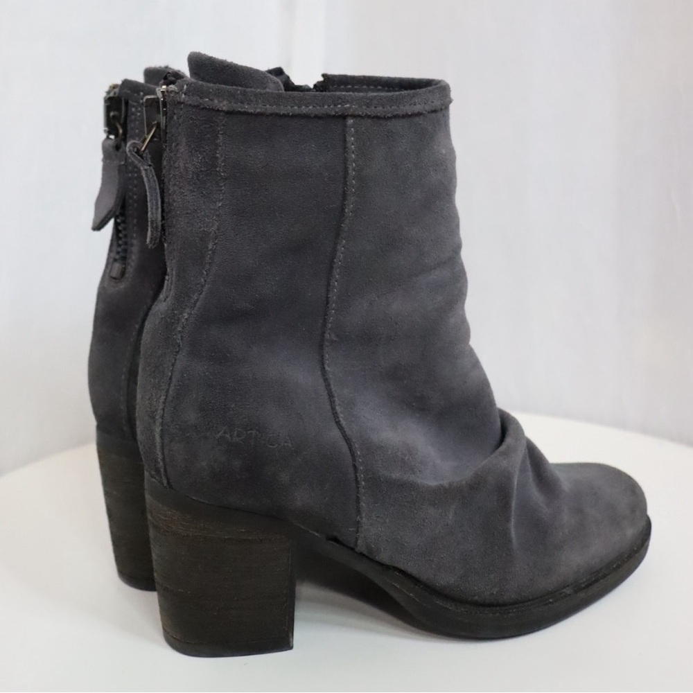 ARTICA Suede Leather Slouchy Heeled Boots - Picture 3 of 15